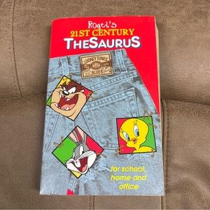 Roget’s 21st Century Thesaurus Vintage 90s Rare Looney Tunes Book Paperback Taz